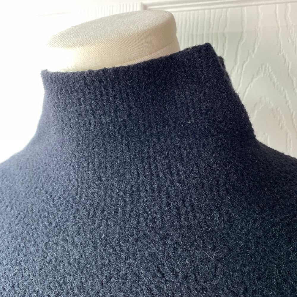 Aritzia Wilfred Free Navy Funnel Neck Tunic Oversized Sweater Size S - Picture 9 of 10